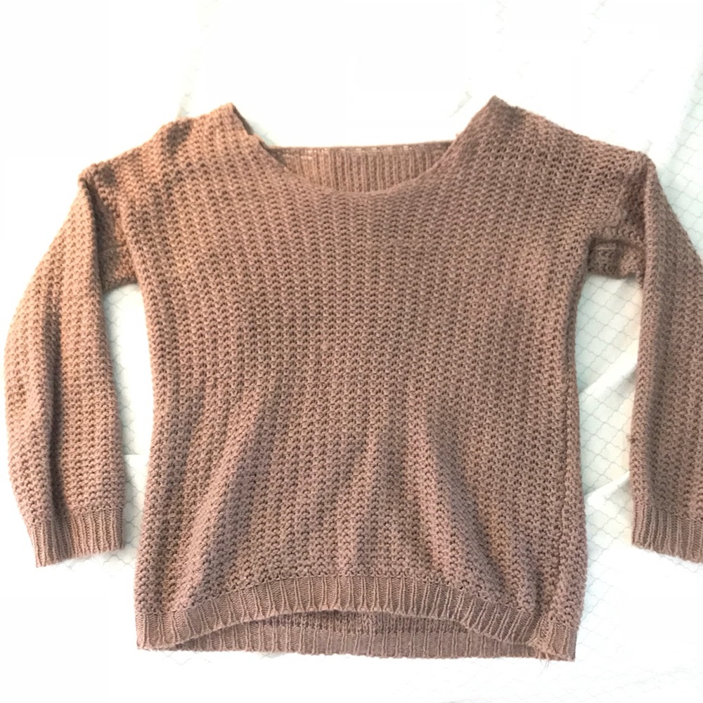 Pink knit sweater